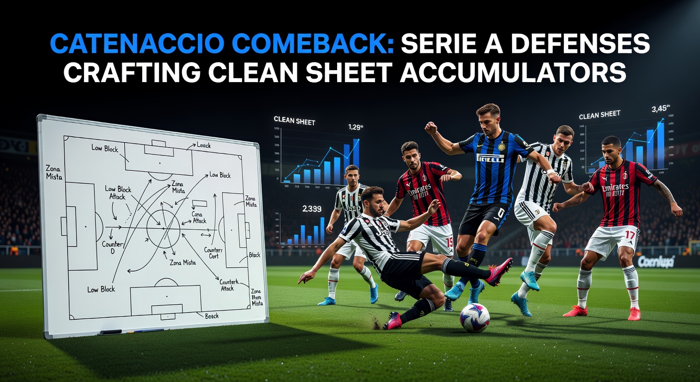 Serie A defenders in action during a tense clean sheet battle, showcasing the disciplined catenaccio setup against attacking pressure