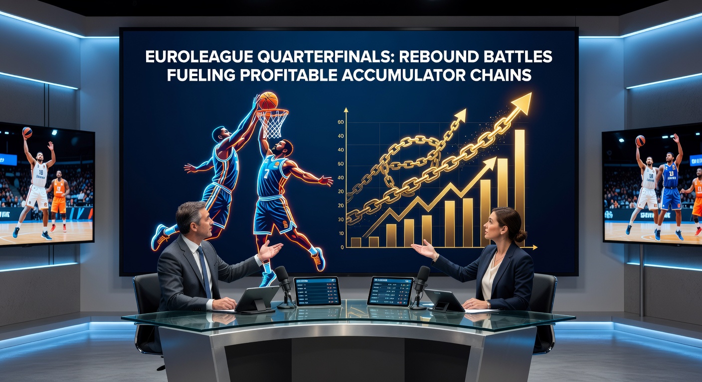 Euroleague stars in a fierce rebound duel during quarterfinal playoffs, highlighting physical intensity