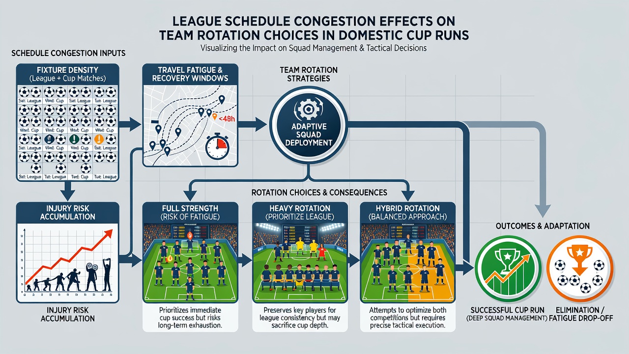 Coaches reviewing squad rotation options ahead of a domestic cup fixture during a congested period