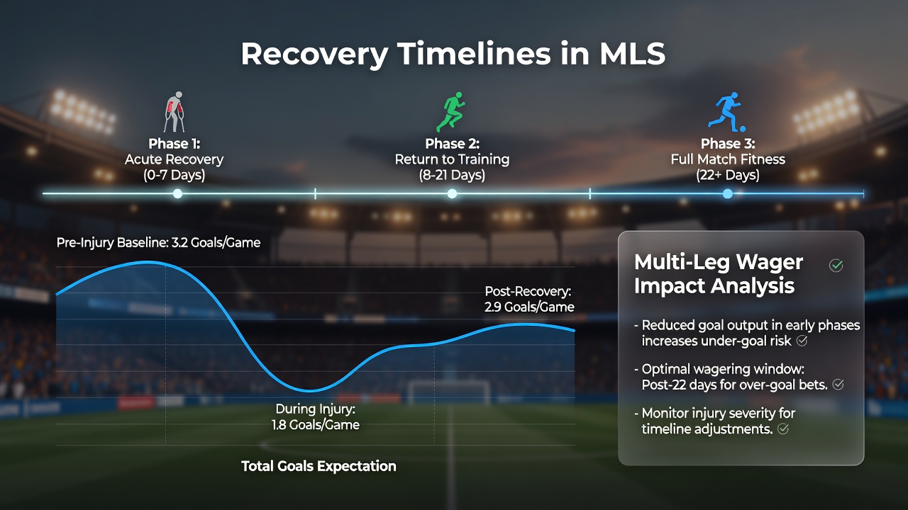 Infographic showing MLS recovery timelines and their impact on goal statistics