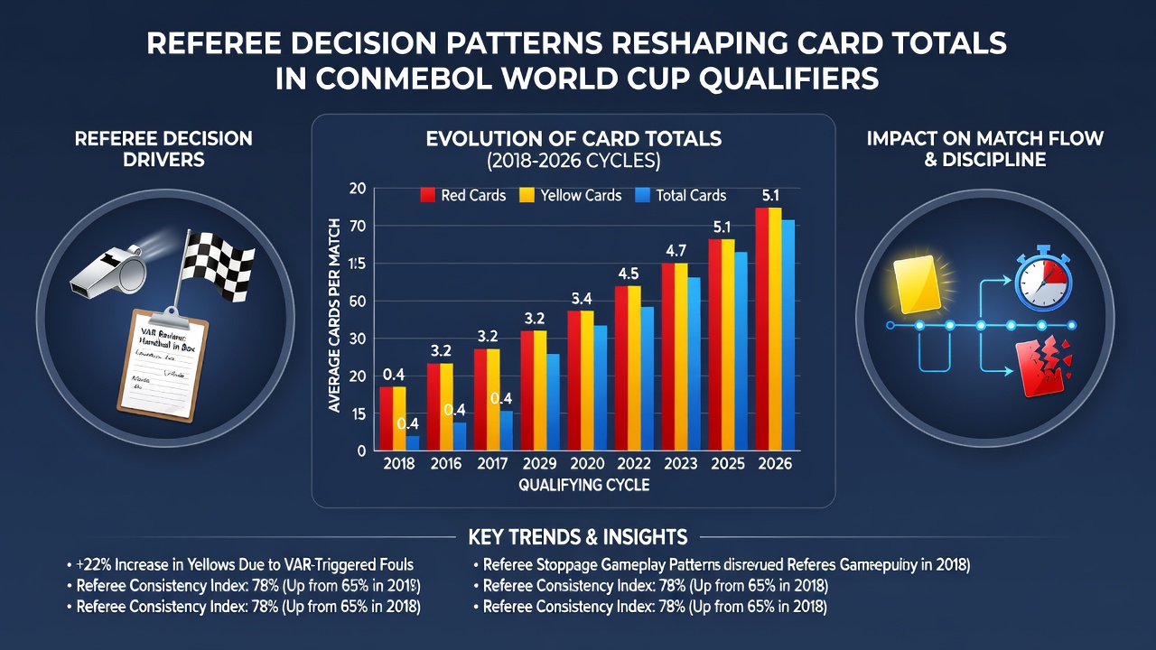 Analysis of card statistics from CONMEBOL qualifier matches