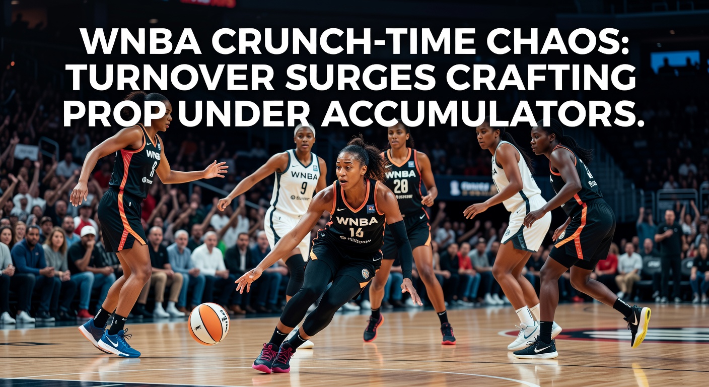 WNBA players scrambling for a loose ball in the final minutes of a close game, highlighting the intense chaos of crunch time